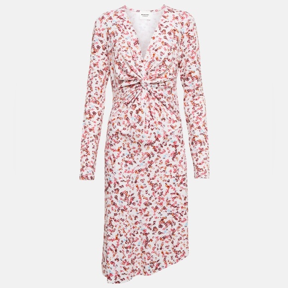 MARANT ETOILE Jadiya Printed Jersey Midi Dress - Picture 3 of 9